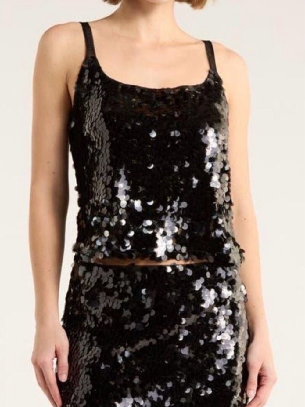 WAYF black sequin cami NWOT size XL